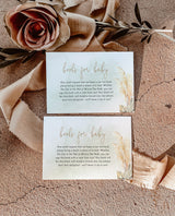 Books for Baby Card | Pampas Grass Baby Shower