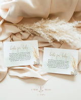 Pampas Grass Baby Shower Invitation | Boy Baby Shower Bundle
