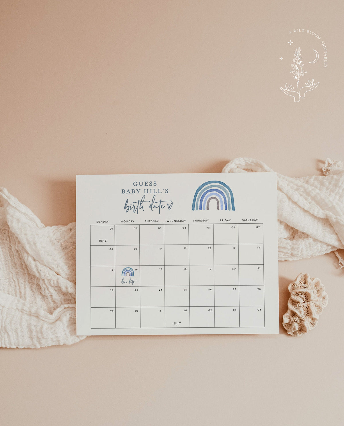 Baby Due Date Calendar Game | Guess the Due Date Calendar