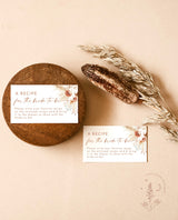 Pampas Grass Recipe Request Card | Bridal Shower Recipe Card Insert