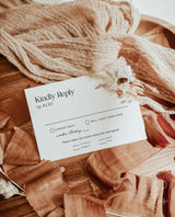 Boho Wedding Invitation Template | Terracotta Wedding Invite