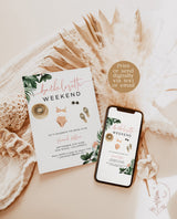 Tropical Bachelorette Party Invitation | Bachelorette Itinerary