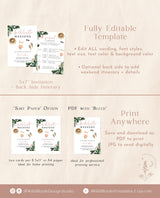 Tropical Bachelorette Party Invitation | Bachelorette Itinerary