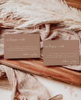 Desert Enclosure Card | Editable Wedding Invite Insert