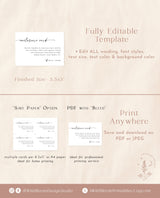 Minimalist Enclosure Card | Modern Wedding Invite Insert