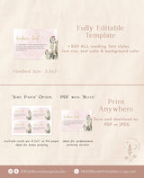 Fiesta Bridal Shower Enclosure Card Template | Enclosure Card Shower Insert