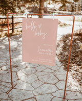 Boho Baby Shower Welcome Sign | Girl Baby Shower Welcome Sign