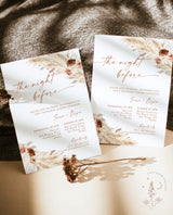 Boho Rehearsal Dinner Invite | Pampas Grass Rehearsal Dinner