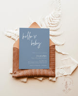 Minimalist Baby Shower Invitation | Boy Baby Shower