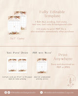 Bridal Bingo Game | Fall Bridal Shower Game