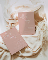 Pink Girl Baby Shower Invite | Minimalist Baby Shower Invite