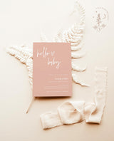 Pink Girl Baby Shower Invite | Minimalist Baby Shower Invite