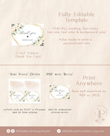 Floral Thank You Cards | Boho Bridal Shower Thank You Card