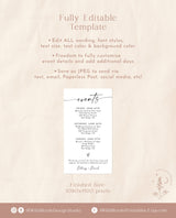 Minimalist Weekend Itinerary | Digital Itinerary Template