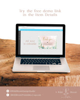 Editable Thank You Cards Template | Fiesta Shower Favor Cards