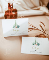 Editable Thank You Cards Template | Fiesta Shower Favor Cards