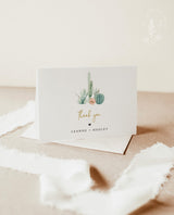 Editable Thank You Cards Template | Fiesta Shower Favor Cards