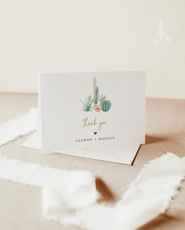 Editable Thank You Cards Template | Fiesta Shower Favor Cards 