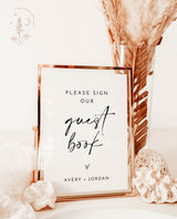 Please Sign Our Guestbook Sign | Minimalist Wedding Guestbook