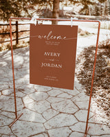 We're So Glad You're Here | Minimalist Wedding Welcome Sign