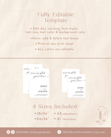 We're So Glad You're Here | Minimalist Wedding Welcome Sign