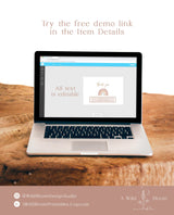 Rainbow Thank You Cards Template | Editable Thank You Card