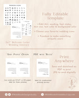 Minimalist Wedding Timeline Template | Modern Events Timeline