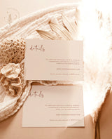 Burnt Orange Wedding Invitation Template | Minimalist Desert Wedding Invite