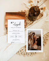Editable Elopement Party Invite Template | Minimal Casual Reception 