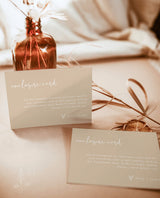 Minimalist Enclosure Card | Modern Wedding Invite Insert