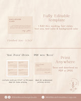 Terracotta Enclosure Card | Editable Wedding Invite Insert