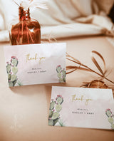 Cactus Thank You Cards Template | Editable Thank You Card