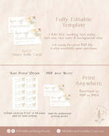 Pampas Grass Diaper Raffle Card | Diaper Raffle Ticket