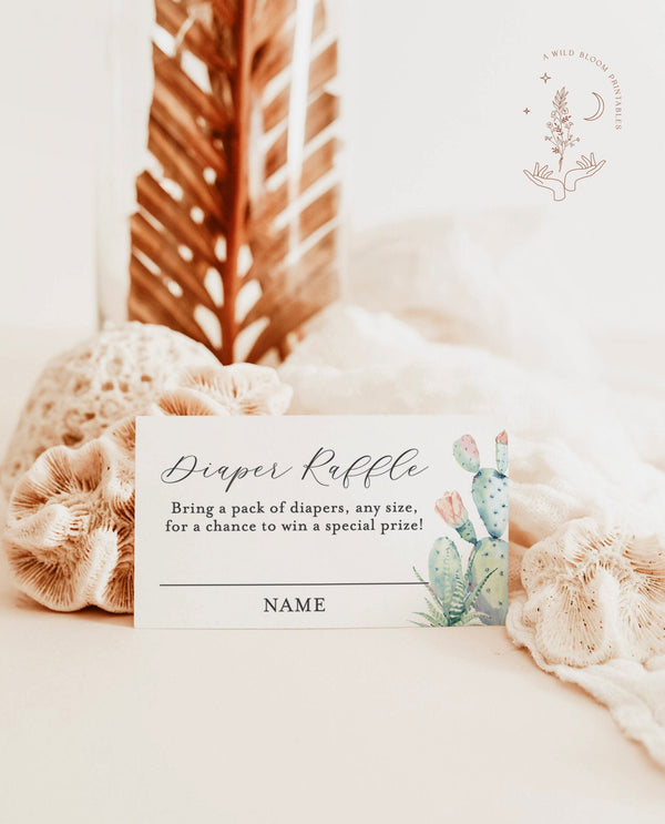 Printable Diaper Raffle Card Template | Diaper Raffle Ticket 