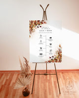 Fall Wedding Timeline Template | Welcome Timeline Poster