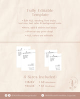 Minimalist Wedding Welcome Sign | Editable Welcome Sign Template