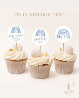 Rainbow Cupcake Toppers | Boho Rainbow Baby Shower
