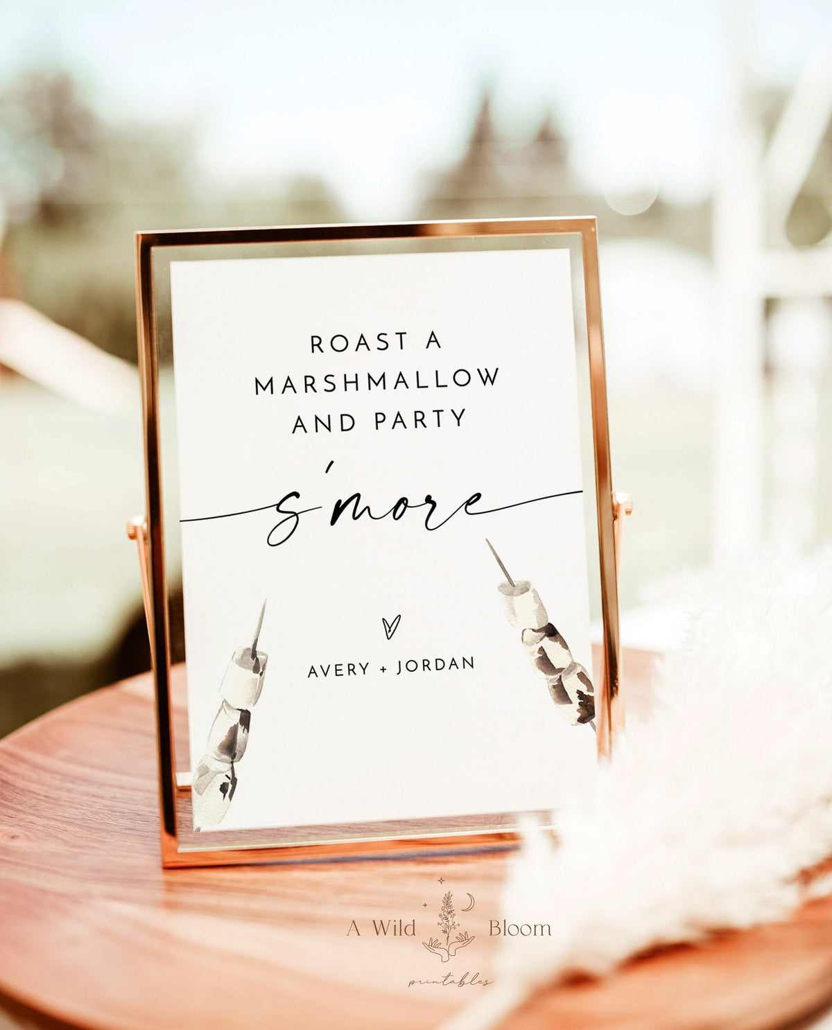S'more Wedding Sign | Roast A Marshmallow and Party S'more Sign