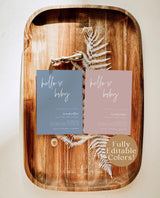 Beige Baby Shower Invitation Template | Gender Neutral Baby Shower Bundle