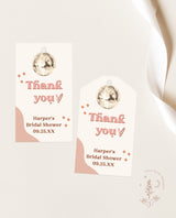 Retro Thank You Favor Tag Template | Vintage Baby Shower Tags