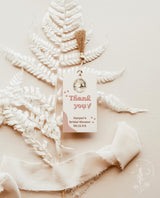 Retro Thank You Favor Tag Template | Vintage Baby Shower Tags