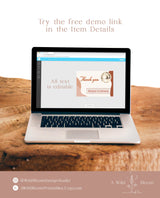 Retro Thank You Cards | Champagne Brunch Bridal Shower Thank You Cards