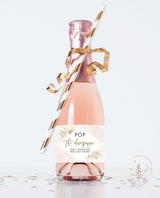 Mini Champagne Bottle Label |  Tropical Bachelorette Champagne Label