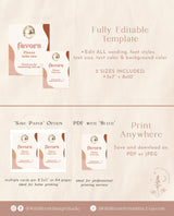 Retro Favors Sign | 70s Favors Wedding Sign Template