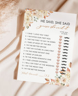 He Said She Said Game | Guess Who Said It, Bride or Groom