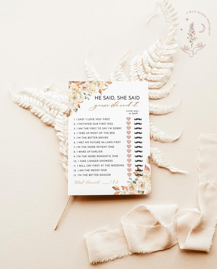 He Said She Said Game | Guess Who Said It, Bride or Groom