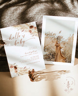 Boho Baby Shower Invite | Pampas Grass Girl Baby Shower
