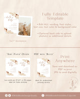 Boho Baby Shower Invite | Pampas Grass Girl Baby Shower