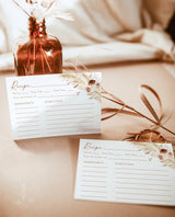 Bridal Shower Recipe Card | Pampas Grass Bridal Shower 