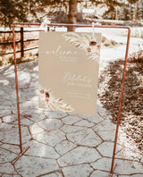 Boho Baby Shower Welcome Sign | Pampas Grass Baby Shower Welcome Poster